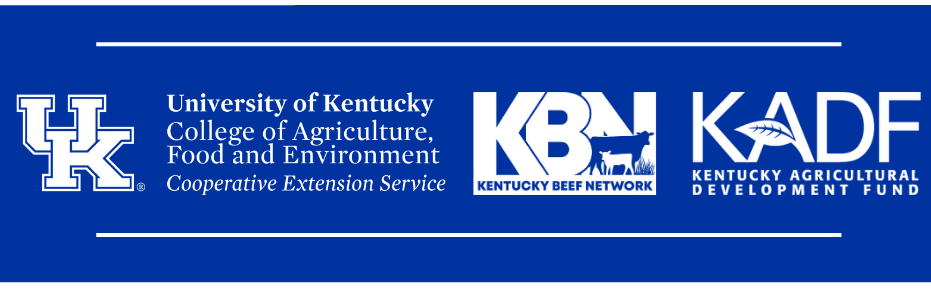 Logos from UK Cooperative Extension Service, Kentucky Beef Network, and Kentucky Agricultural Development Fund