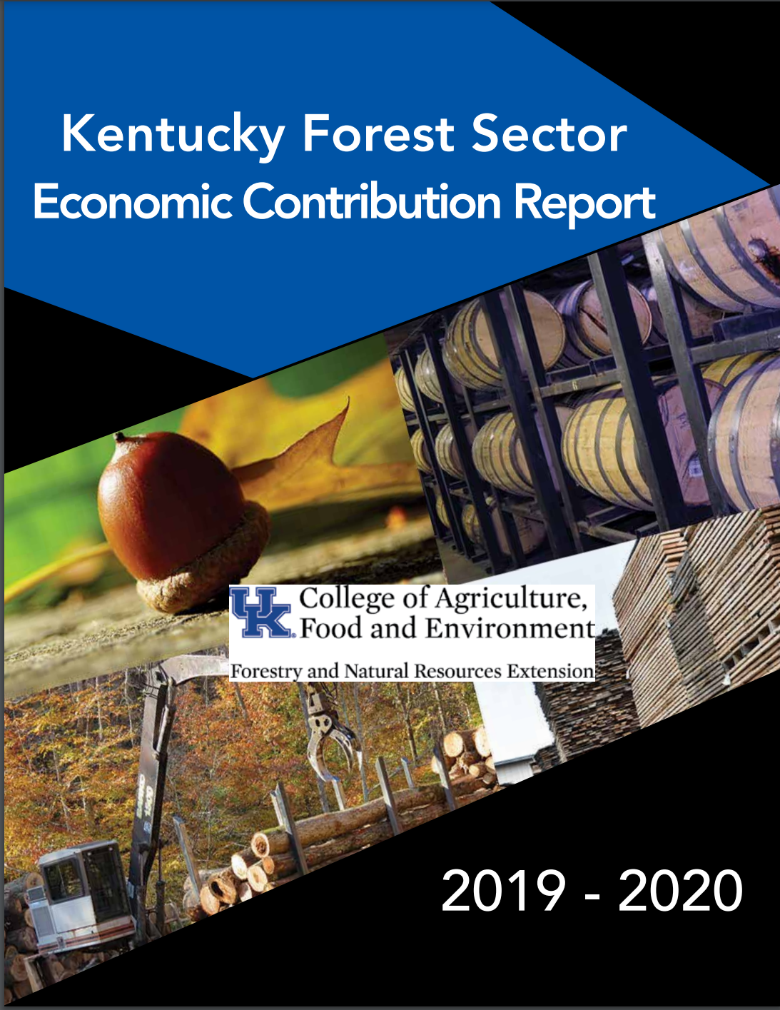 Front cover of and link to the 2019-2020 Kentucky Forest Sector Economic Contribution Report