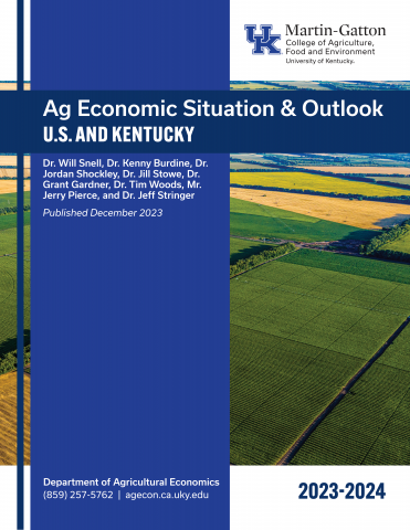 Ag Economic Situation & Outlook, U.S. and Kentucky, 2023-2024, publication coverpage