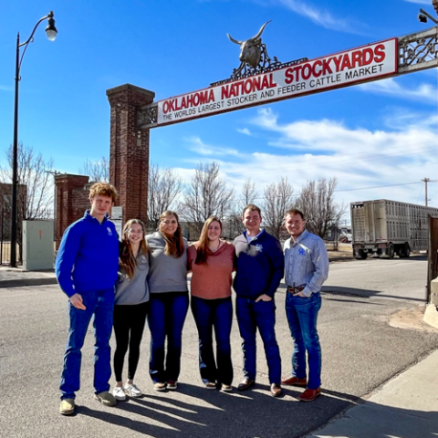 Quiz bowl team at the Oklahoma National Stockyards